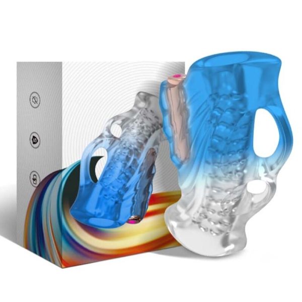 ARMONY - MASTURBADOR DEDO E VIBRADOR GRADIENTE AZUL - Imagen 4