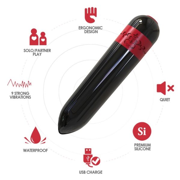 ARMONY - ROCKET VIBRADOR BALA CONTROLE REMOTO PRETO - Imagen 3