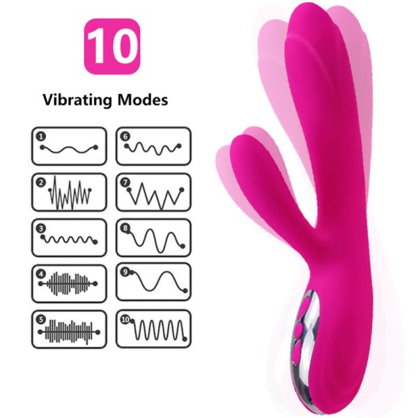 ARMONY - VIBRADOR E ESTIMULADOR FLEXÃVEL COM EFEITO DE CALOR FÃCSIA - Imagen 3