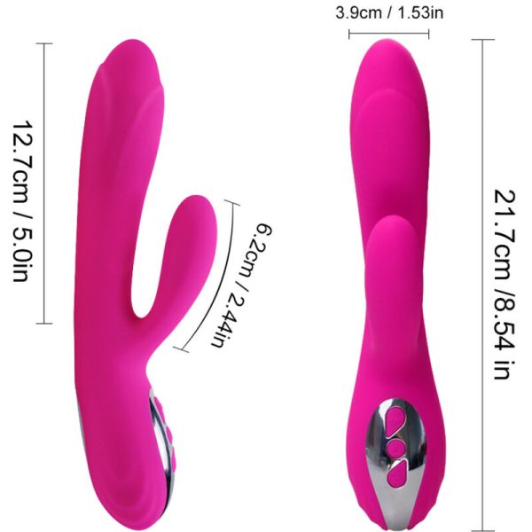ARMONY - VIBRADOR E ESTIMULADOR FLEXÃVEL COM EFEITO DE CALOR FÃCSIA - Imagen 2