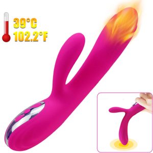 ARMONY - VIBRADOR E ESTIMULADOR FLEXÃVEL COM EFEITO DE CALOR FÃCSIA