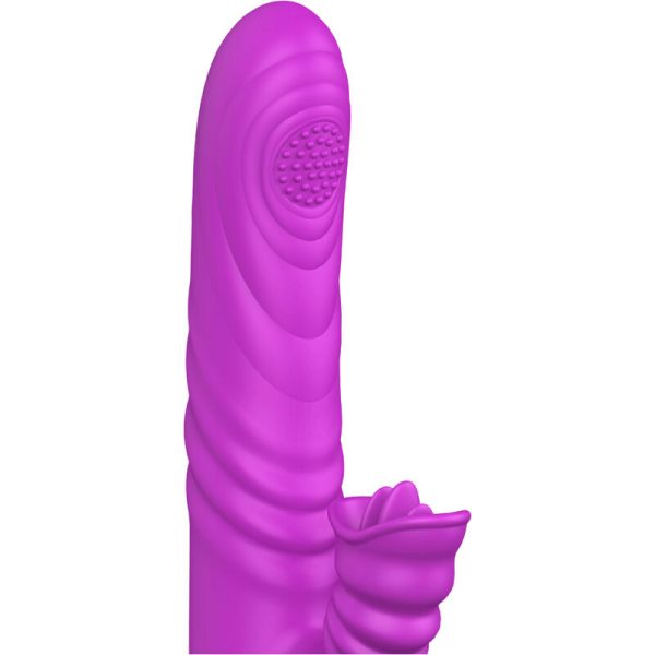 ARMONY - VIBRADOR MULTIFUNO ANGELIA COM LÃNGUA ESTIMULANTE EFEITO CALOR VIOLETA - Imagen 2