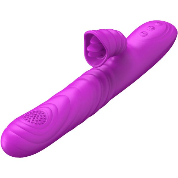 ARMONY - VIBRADOR MULTIFUNO ANGELIA COM LÃNGUA ESTIMULANTE EFEITO CALOR VIOLETA - Imagen 4