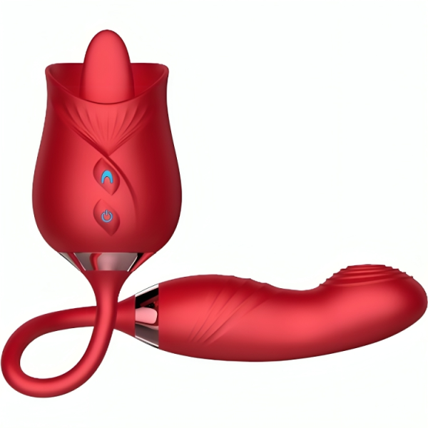 ARMONY - VIBRADOR DE FLOR DELIGHT E BUMPING COM LÃNGUA VERMELHA - Imagen 2