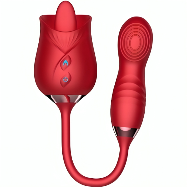 ARMONY - VIBRADOR DE FLOR DELIGHT E BUMPING COM LÃNGUA VERMELHA - Imagen 4