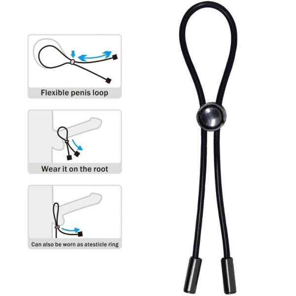 PRETTY LOVE - ANEL DE PÊNIS COM CORDÃO E TESTÍCULOS - Imagen 3