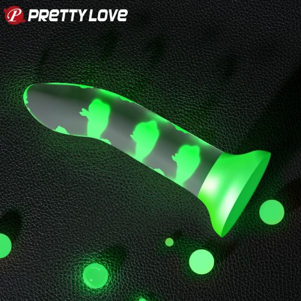 PRETTY LOVE - DILDO MÁGICO NIGHTFALL SEM VIBRAÇÃO VERDE LUMINOSO - Imagen 3