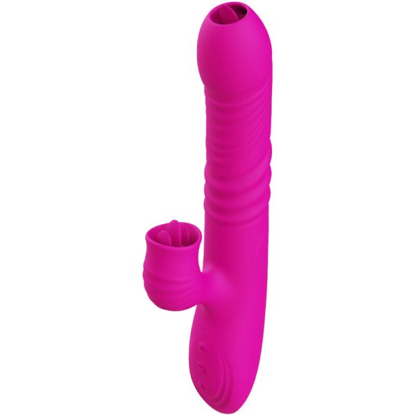 ARMONY - FANNY MULTIFUNÃÃO VIBRADOR DE LÃNGUA DUPLA FÃCSIA EFEITO CALOR
