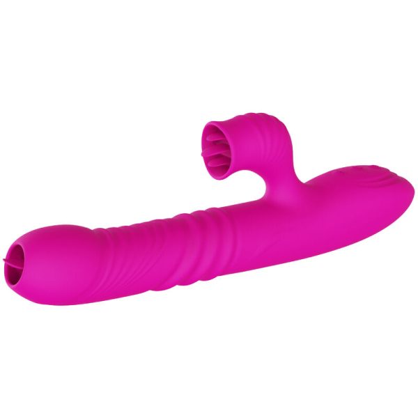 ARMONY - FANNY MULTIFUNÃÃO VIBRADOR DE LÃNGUA DUPLA FÃCSIA EFEITO CALOR - Imagen 2
