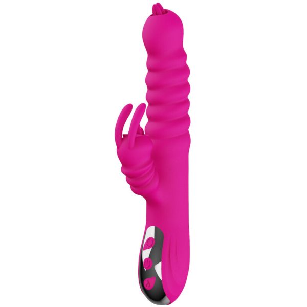 ARMONY - VIBRADOR MULTIFUNCIONAL DE LÃNGUA DUPLA DE COELHO FÃCSIA EFEITO DE CALOR - Imagen 2