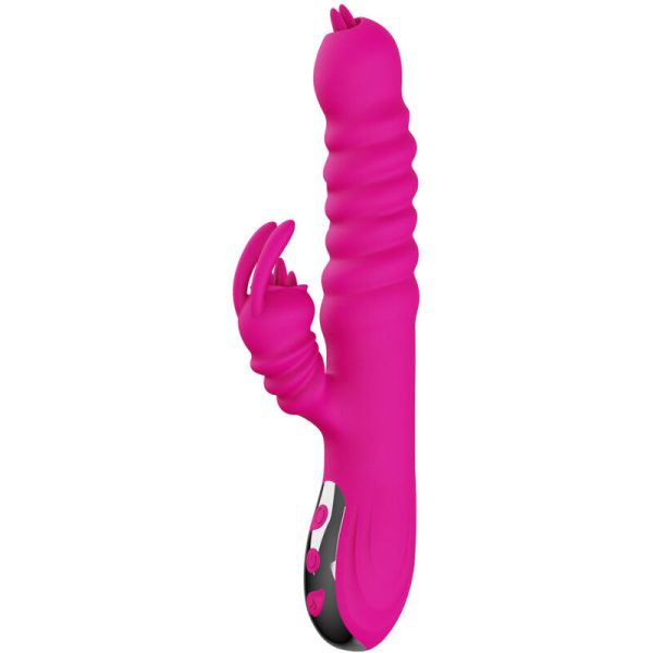 ARMONY - VIBRADOR MULTIFUNCIONAL DE LÃNGUA DUPLA DE COELHO FÃCSIA EFEITO DE CALOR - Imagen 5