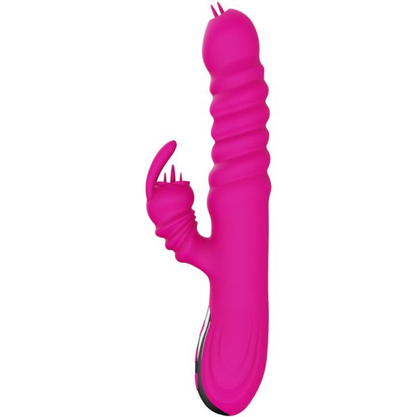 ARMONY - VIBRADOR MULTIFUNCIONAL DE LÃNGUA DUPLA DE COELHO FÃCSIA EFEITO DE CALOR - Imagen 4