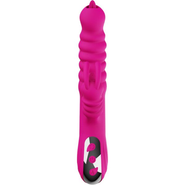 ARMONY - VIBRADOR MULTIFUNCIONAL DE LÃNGUA DUPLA DE COELHO FÃCSIA EFEITO DE CALOR - Imagen 6