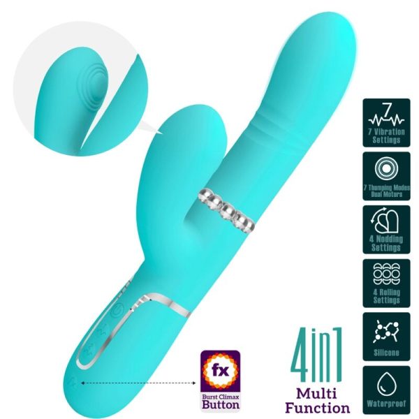 PRETTY LOVE - VIBRADOR MULTIFUNÇÃO G-SPOT AQUA VERDE - Imagen 3