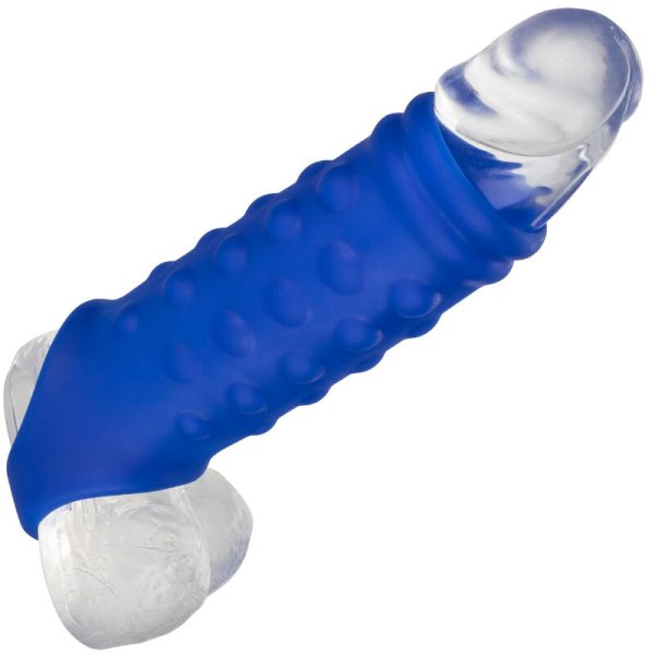 ADMIRAL - CAPA PARA PÊNIS COM FRISAS SILICONE LÍQUIDO AZUL - Imagen 5