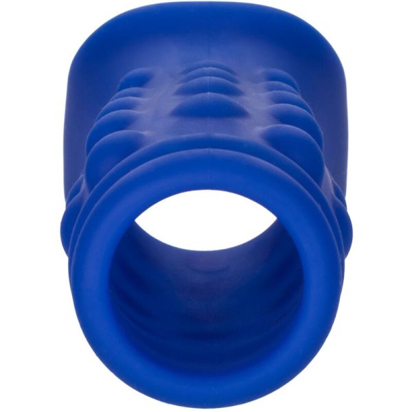 ADMIRAL - CAPA PARA PÊNIS COM FRISAS SILICONE LÍQUIDO AZUL - Imagen 3