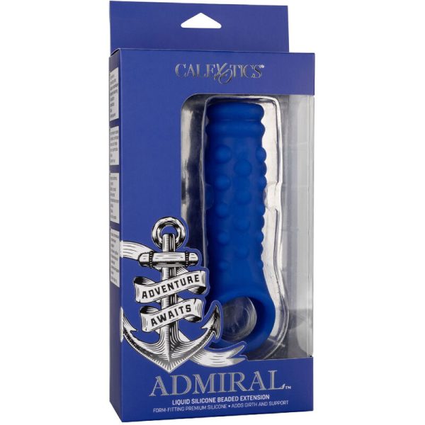 ADMIRAL - CAPA PARA PÊNIS COM FRISAS SILICONE LÍQUIDO AZUL - Imagen 6