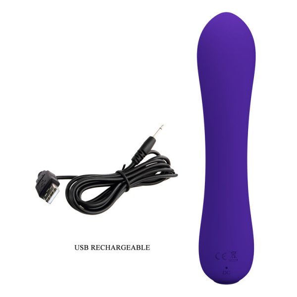 PRETTY LOVE - VIBRADOR RECARREGVEL PRESCOTT ROXO - Imagen 8