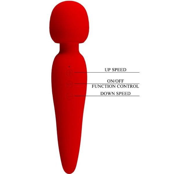 PRETTY LOVE - MAREDITH MASSAGER 12 MODOS DE VIBRAO VERMELHO - Imagen 7
