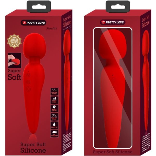 PRETTY LOVE - MAREDITH MASSAGER 12 MODOS DE VIBRAO VERMELHO - Imagen 9