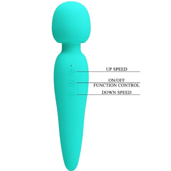 PRETTY LOVE - MAREDITH MASSAGER 12 MODOS DE VIBRAO AQUA GREEN - Imagen 7