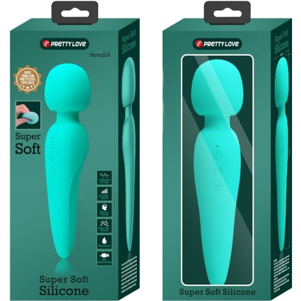 PRETTY LOVE - MAREDITH MASSAGER 12 MODOS DE VIBRAO AQUA GREEN - Imagen 9