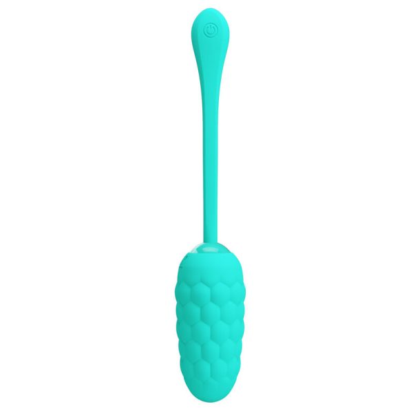 PRETTY LOVE - OVO VIBRANTE COM TEXTURA MARINHA RECARREGVEL AQUA GREEN - Imagen 5