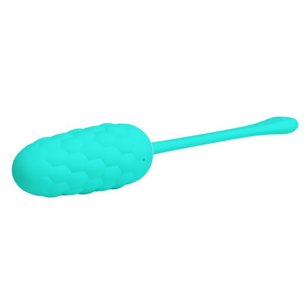 PRETTY LOVE - OVO VIBRANTE COM TEXTURA MARINHA RECARREGVEL AQUA GREEN - Imagen 4