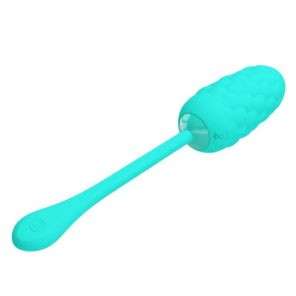 PRETTY LOVE - OVO VIBRANTE COM TEXTURA MARINHA RECARREGVEL AQUA GREEN - Imagen 2