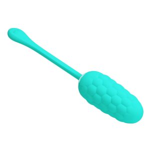 PRETTY LOVE - OVO VIBRANTE COM TEXTURA MARINHA RECARREGVEL AQUA GREEN