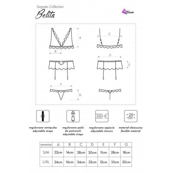 LIVCO CORSETTI FASHION - BELITA LC 90231 SUTI + CALCINHA + CINTA LIGA - Imagen 9
