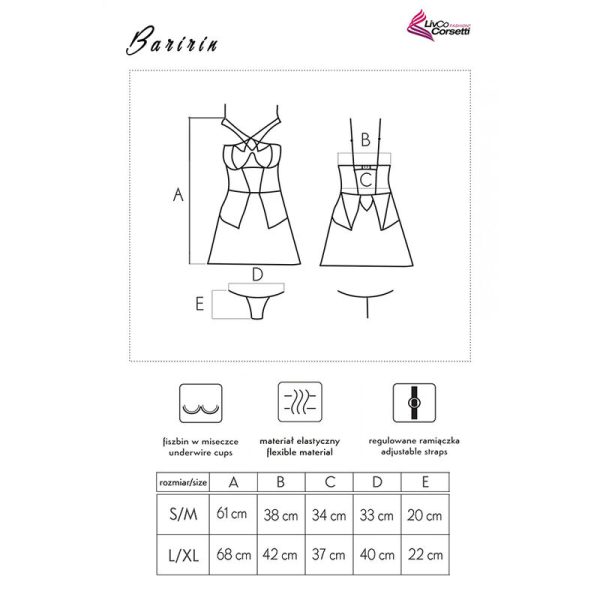 LIVCO CORSETTI FASHION - CAMISA BARIRIN LC 90633 + CALCINHA - Imagen 5