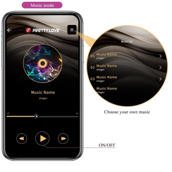 PRETTY LOVE - CATALINA VIBRADOR APP CONTROLE REMOTO ROXO - Imagen 16