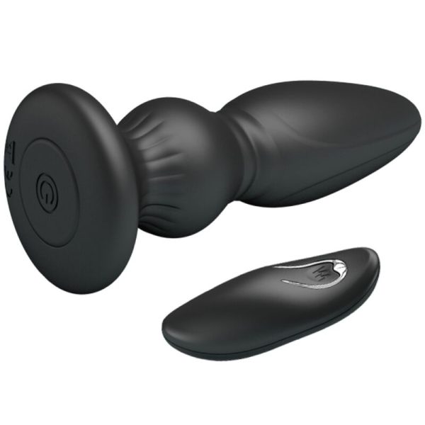 MR PLAY - PLUGUE ANAL DE CONTROLE REMOTO VIBRADOR PODEROSO PRETO - Imagen 3