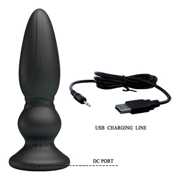 MR PLAY - PLUGUE ANAL DE CONTROLE REMOTO VIBRADOR PODEROSO PRETO - Imagen 6