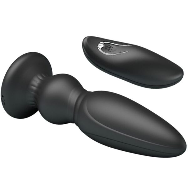 MR PLAY - PLUGUE ANAL DE CONTROLE REMOTO VIBRADOR PODEROSO PRETO - Imagen 4