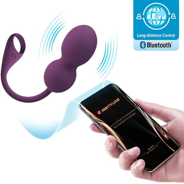 PRETTY LOVE - ELVIRA KEGEL BALLS APP CONTROLE REMOTO ROXO - Imagen 15