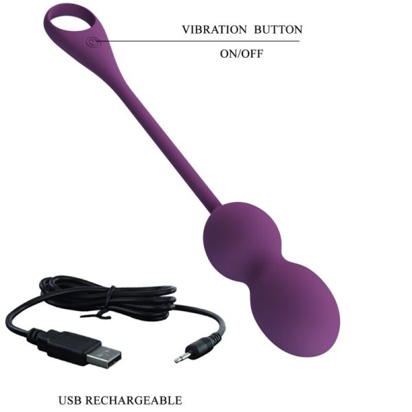 PRETTY LOVE - ELVIRA KEGEL BALLS APP CONTROLE REMOTO ROXO - Imagen 5