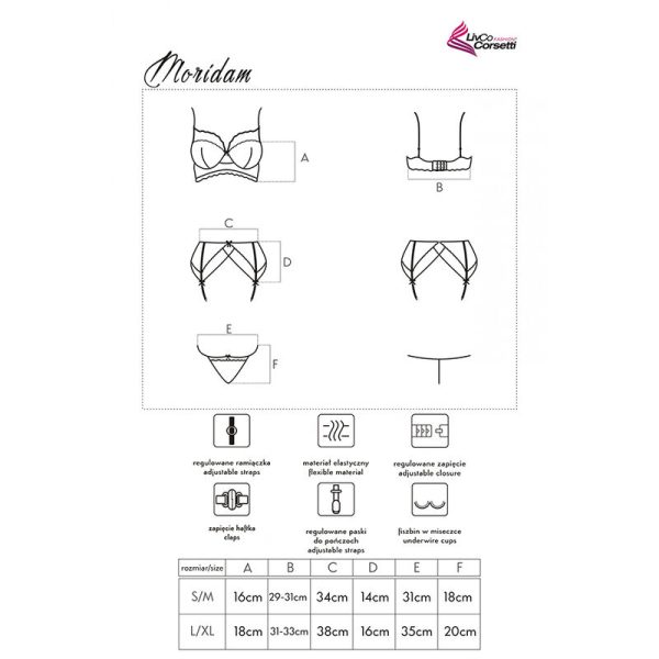 LIVCO CORSETTI FASHION - MORIDAM LC 90552 SUTI + CINTA LIGA + CALCINHA - Imagen 8