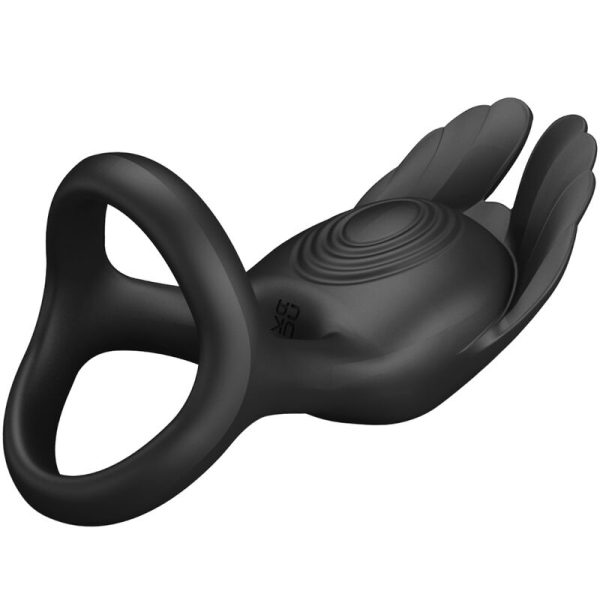 PRETTY LOVE - ANEL PARA PÊNIS VIBRANTE 7 VIBRAÕES SILICONE PRETO - Imagen 5