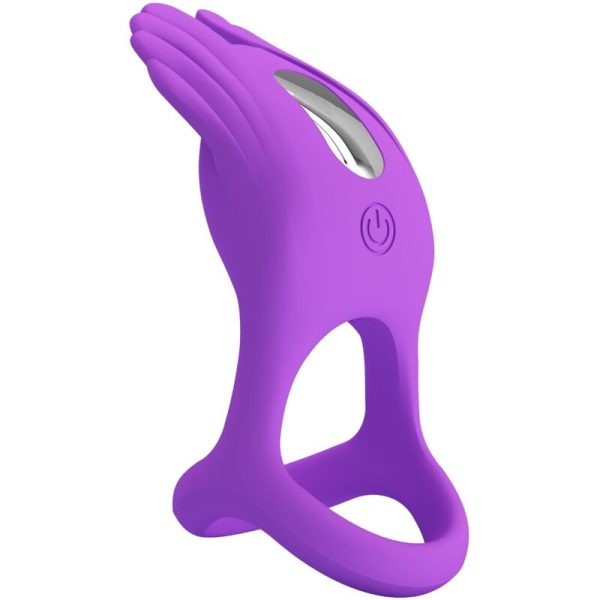 PRETTY LOVE - ANEL PARA PÊNIS VIBRANTE 7 VIBRAÕES SILICONE ROXO - Imagen 5
