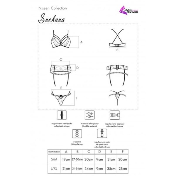LIVCO CORSETTI FASHION - SNEHANA LC 90443 SUTI + CINTA LIGA + CALCINHA - Imagen 5
