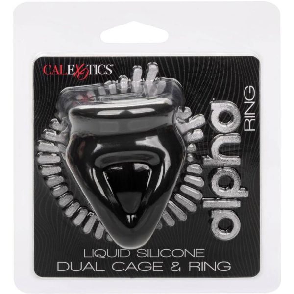 CALIFORNIA EXOTICS - ALPHA ANEL DE GAIOLA DUPLA PRETO - Imagen 2
