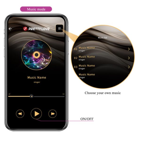 PRETTY LOVE - VIBRADOR HECTOR ELECTROSHOCK POR APP CONTROL ROXO - Imagen 16