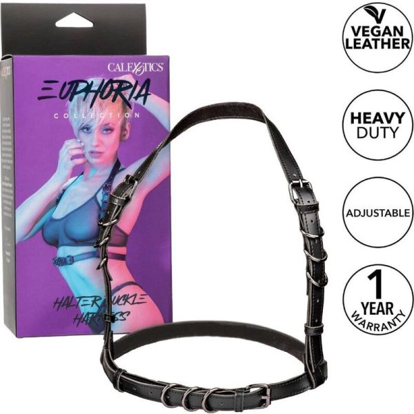 CALIFORNIA EXOTICS - EUPHORIA ARNÊS DE FIVELA HALTER PRETO - Imagen 2