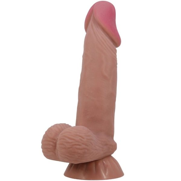 PRETTY LOVE - SÉRIE SLIDING SKIN DILDO REALÍSTICO COM VENTOSA DESLIZANTE PELE MARROM 19,4 CM - Imagen 2