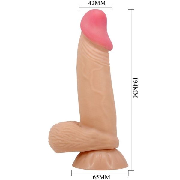 PRETTY LOVE - SÉRIE SLIDING SKIN DILDO REALÍSTICO COM VENTOSA DESLIZANTE PELE 19,4 CM - Imagen 6