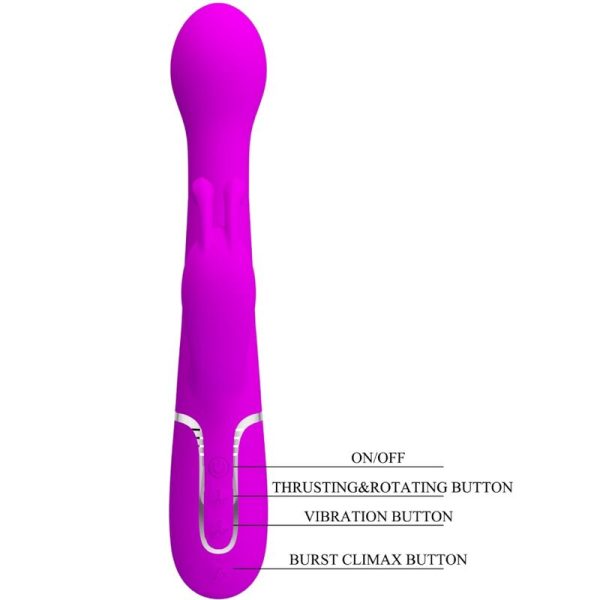 PRETTY LOVE - VIBRADOR DEJON COELHO 3 EM 1 MULTIFUNO VIOLETA - Imagen 9