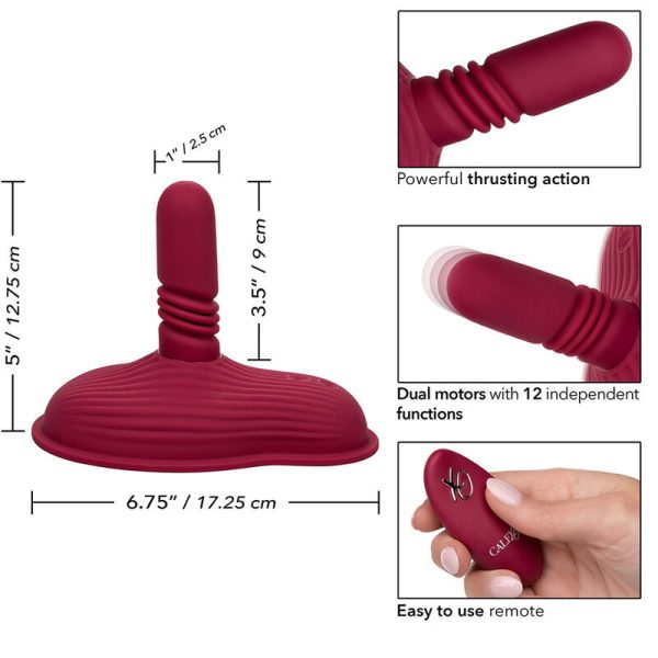 CALIFORNIA EXOTICS - RIDER MASSAGER DUPLO MOTOR CONTROLE REMOTO VERMELHO - Imagen 13