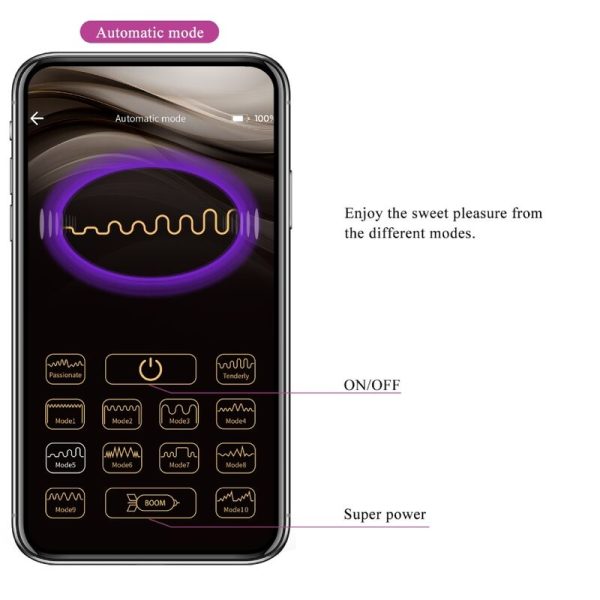 PRETTY LOVE - OVO VIBRANTE NINFA APP CONTROLADO LILA - Imagen 14